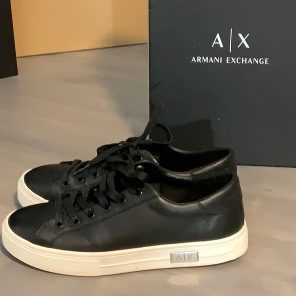 Armani Exchange leather sneakers Worn 1x see photos like New with Box. - Picture 4 of 7